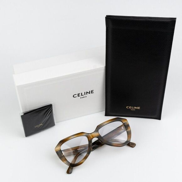 NEW Celine CL40046U 55A Shiny Coloured Havana Smoke Photochromatic Sunglasses - Picture 10 of 12